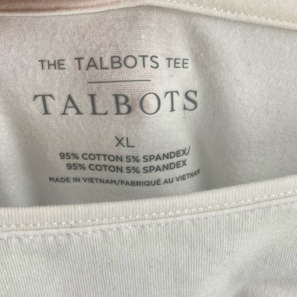 NWT Talbots Cotton Striped Paisley Bateau Neck 3/4 Sleeve Pullover T-Shirt Top - Picture 2 of 6